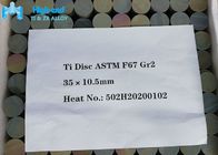 قرص الزرع Astm F136 Titanium ISO 5832 أقراص معدنية مستديرة مسطحة من الدرجة الثانية