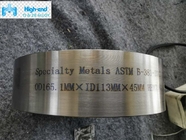 خاتم من سبائك التيتانيوم ASTM B381 Gr1 خاتم سلس غير ملحوم على الساخن